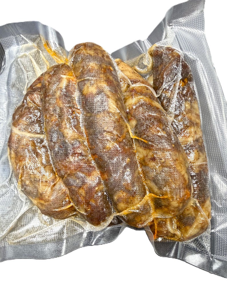 Smoked Sausage 1 lb (Ready to Eat / Sliced or Unsliced) - Sichuan Homemade Style crafted in the US 【烟熏川味香肠 1磅 (開后即可食用 / 可選已切片) - 美国手工制作 】