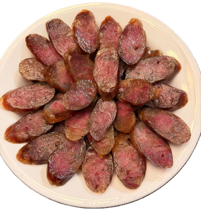 Smoked Sausage 1 lb (Ready to Eat / Sliced or Unsliced) - Sichuan Homemade Style crafted in the US 【烟熏川味香肠 1磅 (開后即可食用 / 可選已切片) - 美国手工制作 】
